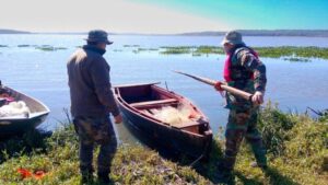 Guardaparques de Misiones desmantelan campamento de pesca furtiva en el Parque Cañadón de Profundidad