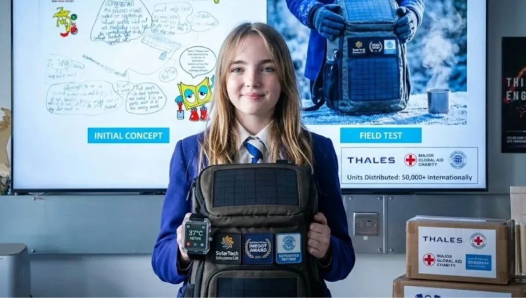 Una niña crea una mochila solar que promueve soluciones sustentables y ayuda a personas sin hogar
